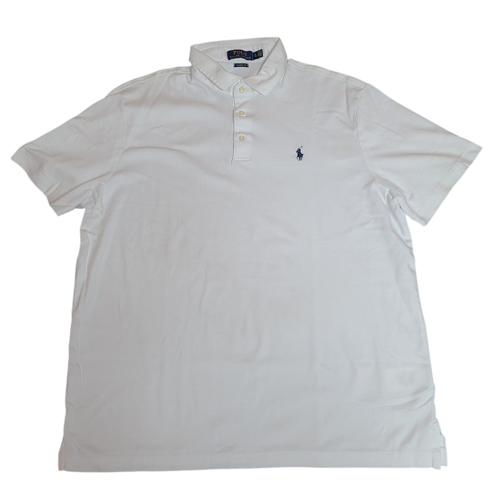 Polo Ralph Lauren Polo Shirt Mens XL White Little Pony Classic Fit Preppy